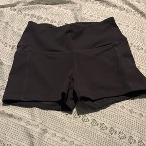 Women's Charcoal High-Rise Bike Shorts